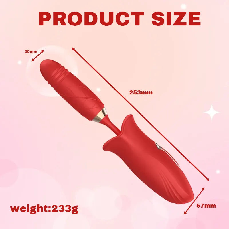 Telescopic G-Spot Vibrator with Sucking Function
