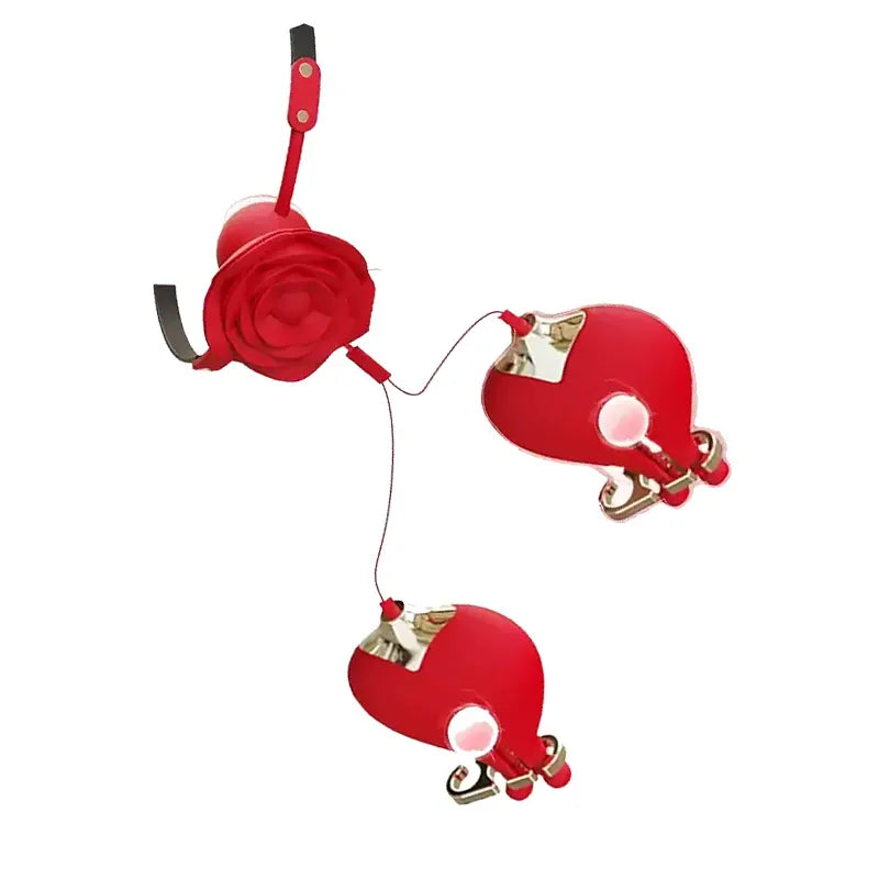 Rose Oral & Nipple Clamp Vibrator