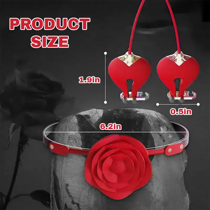 Rose Oral & Nipple Clamp Vibrator