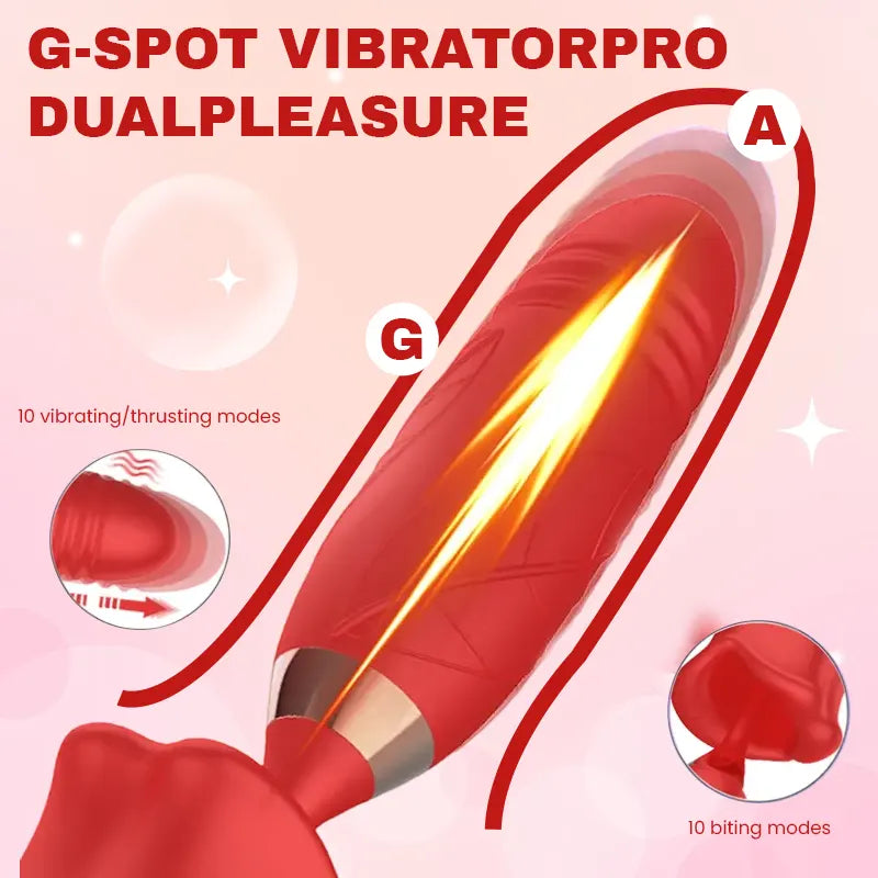 Telescopic G-Spot Vibrator with Sucking Function