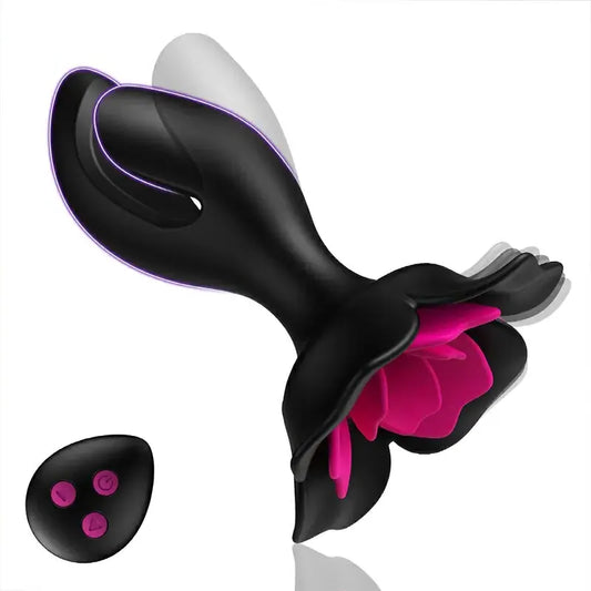 Vibrating Anal Plug & Rose G-Spot Vibrator