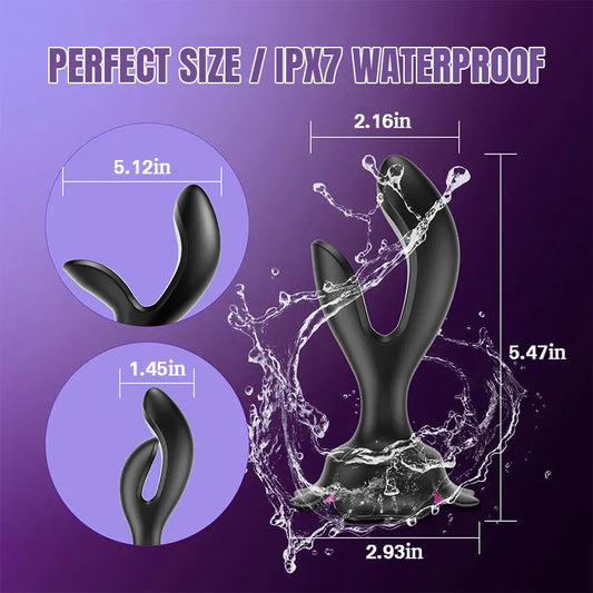 Vibrating Anal Plug & Rose G-Spot Vibrator