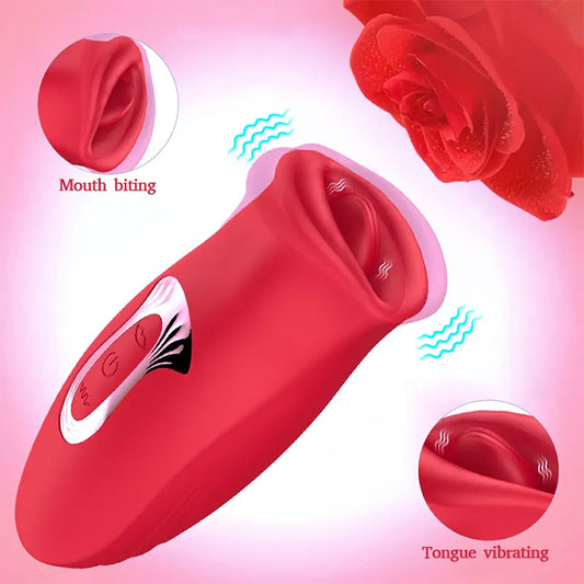 Tongue-Licking & Sucking Vibrator with 10 Modes