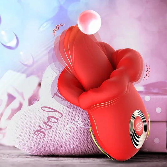Vibrating Red Lip & Tongue Massager