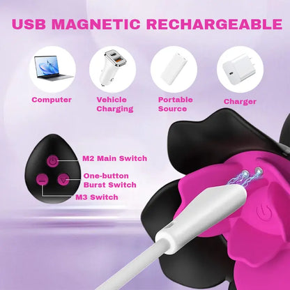 Vibrating Anal Plug & Rose G-Spot Vibrator