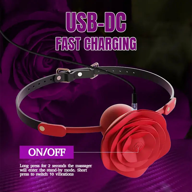Rose Oral & Nipple Clamp Vibrator