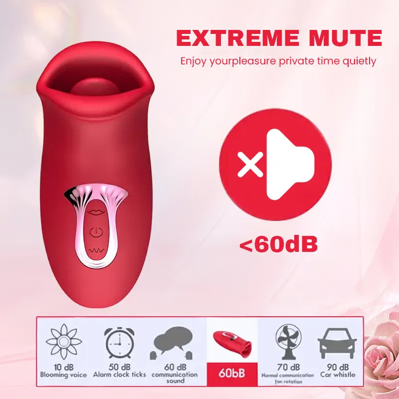 Tongue-Licking & Sucking Vibrator with 10 Modes