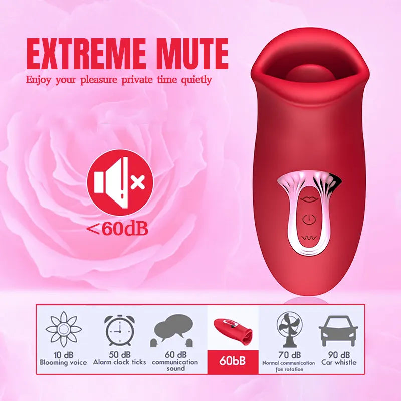 Tongue-Licking & Sucking Vibrator with 10 Modes