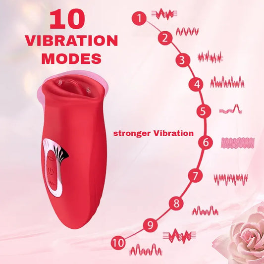 Tongue-Licking & Sucking Vibrator with 10 Modes