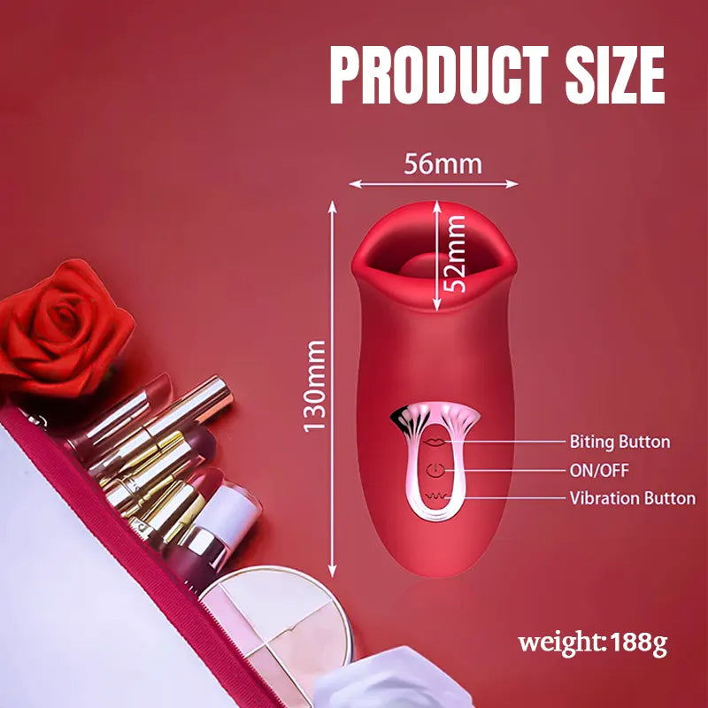 Tongue-Licking & Sucking Vibrator with 10 Modes