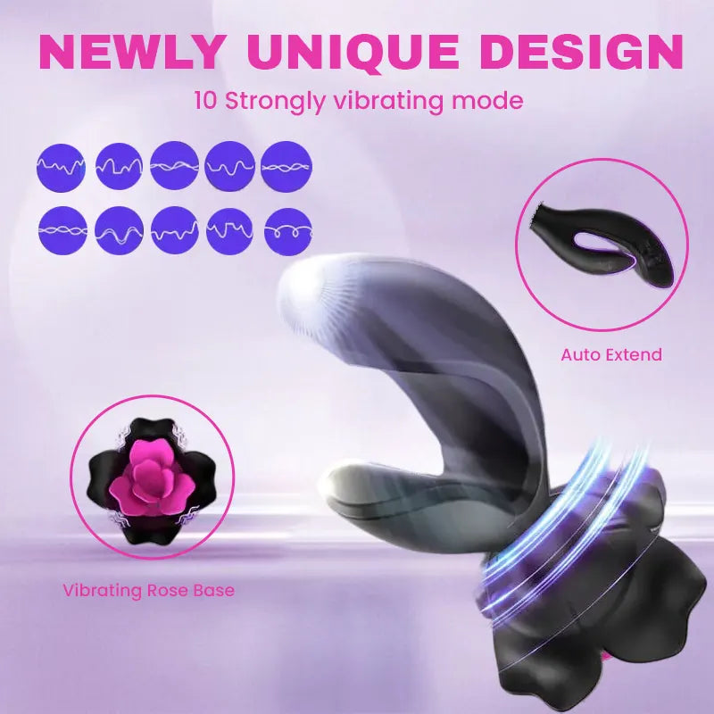 Vibrating Anal Plug & Rose G-Spot Vibrator