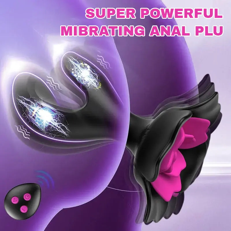 Vibrating Anal Plug & Rose G-Spot Vibrator