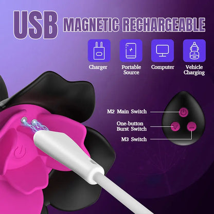 Vibrating Anal Plug & Rose G-Spot Vibrator