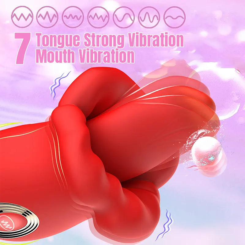 Vibrating Red Lip & Tongue Massager