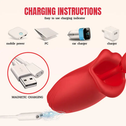 Telescopic G-Spot Vibrator with Sucking Function