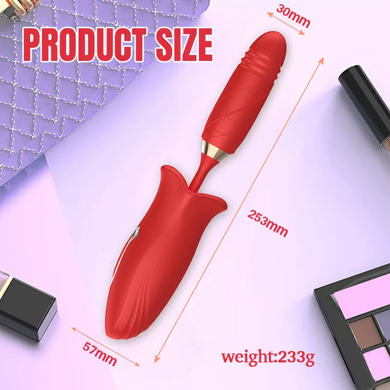 Telescopic G-Spot Vibrator with Sucking Function