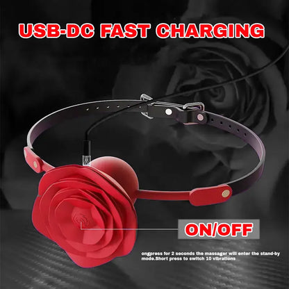 Rose Oral & Nipple Clamp Vibrator